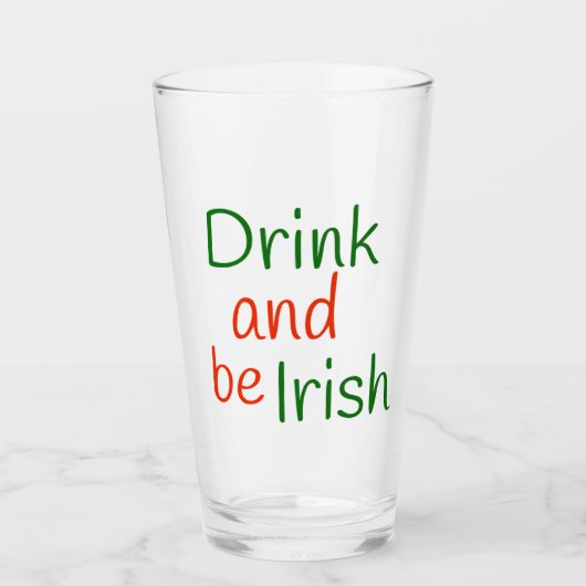 Trinken und irisch sein glas (Vorderseite)