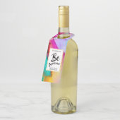 Trinken und Phantastisch Hochzeitsdank sein Flaschenanhänger (Angewinkelt)