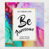 Trinken und Phantastisch sein Vielen Dank Weinetikett (Einzelnes Label)