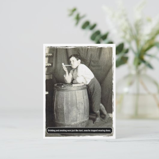 Trinken und Rauchen waren nur der Anfang Postkarte (Stehend Vorderseite)