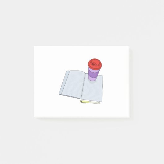 Trinken und Schreiben Post-it Klebezettel (Vorderseite)