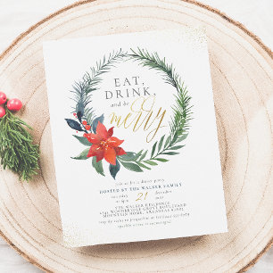 Trinken und sich amüsieren Gold Christmas Party