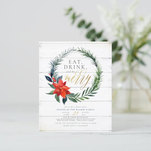 Trinken und sich amüsieren | Rustikales Party Budg (Stehend Vorderseite)