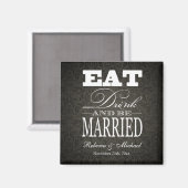 Trinken und Verheiratet sein - Save the Date Magnet (Vorderseite/Rückseite)