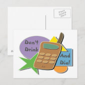 Trinken und wählen postkarte (Vorne/Hinten)