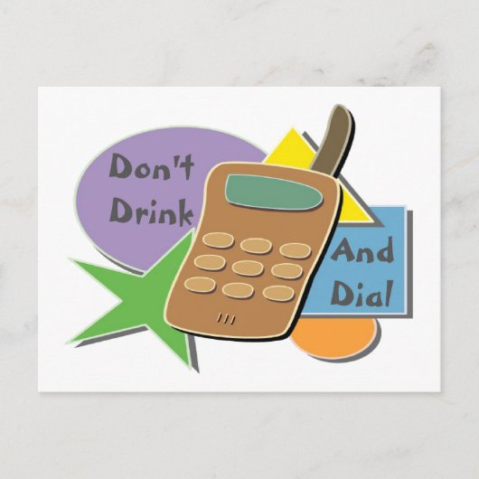 Trinken und wählen postkarte (Vorderseite)