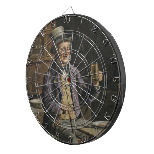 Trinken von Bier-Malerei Dartscheibe (Vorderseite rechts)