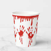 Trinken von Blut und Handdrucken Halloween Pappbecher (Rechts)