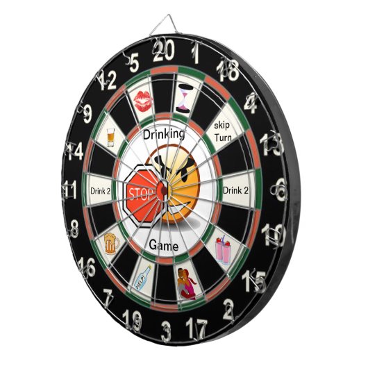 Trinken von Dart Board Spiel mit Freude Dartscheibe (Vorderseite rechts)