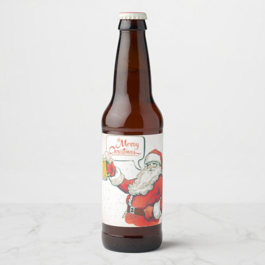 Trinken von Santa Labels Bierflaschenetikett (Vorderseite)