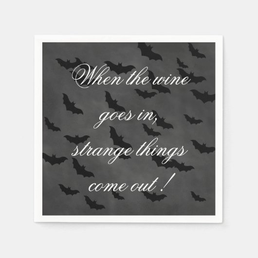 Trinken von Wein Halloween Napkin Serviette (Vorderseite)