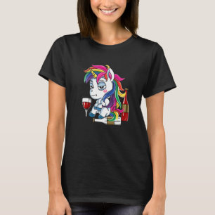 Trinken Wein Girls - Wine Drunken Einhorn T-Shirt