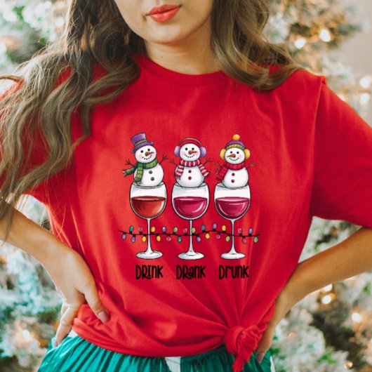 Trinken Wein Weihnachten Frauen T - Shirt