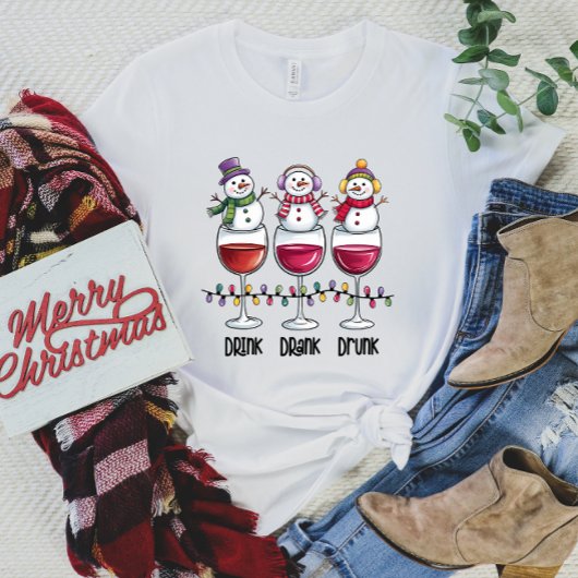 Trinken Wein Weihnachten Frauen T - Shirt