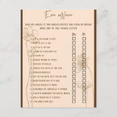 Trinken, wenn Junggeselinnen-Abschied Game Begleitkarte (Vorderseite)