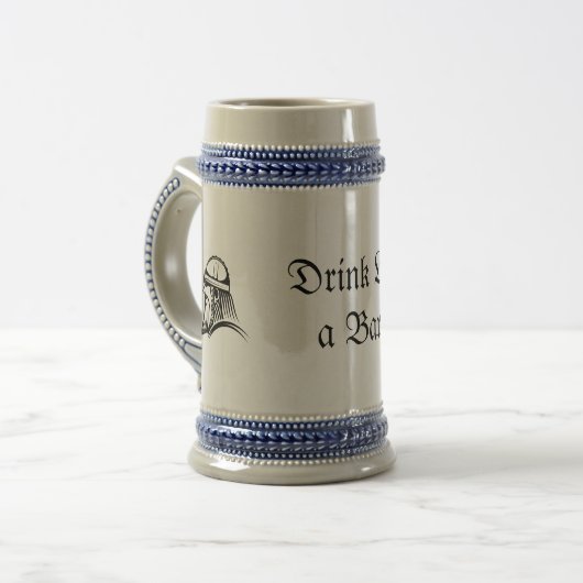 Trinken wie ein Barsch Bierglas (Vorderseite Links)