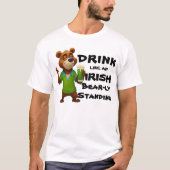 Trinken wie ein Iren: Funny Whimsical Day Drinks T-Shirt (Vorderseite)