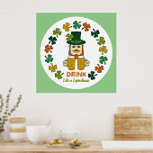 Trinken wie ein Leprechaun Poster (Küche)
