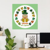 Trinken wie ein Leprechaun Poster (Heimbüro)