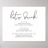 Trinken wir, Bar für Hochzeitsfeier Poster (Vorne)