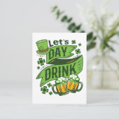 Trinken wir den St. Patricks Day trinken Postkarte (Stehend Vorderseite)