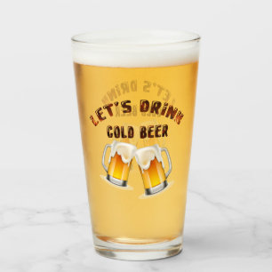 Trinken wir goldenes Bier Glas