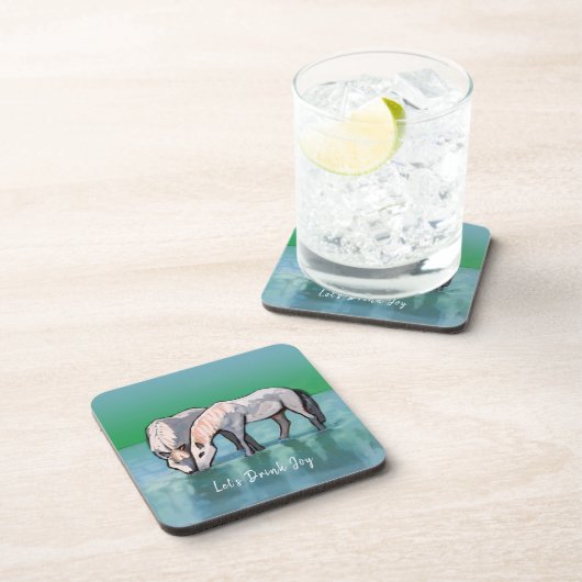 Trinken wir Joy Beverage Coaster Getränkeuntersetzer (Rechte Seite)
