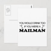 Trinken zu - Mailman Postkarte (Vorne/Hinten)