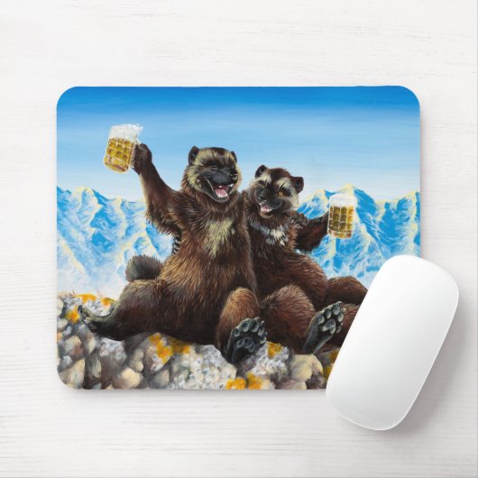 "Trinkend knospt" Mousepad (Mit Mouse)