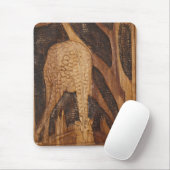 Trinkende afrikanische Giraffe Mousepad (Mit Mouse)