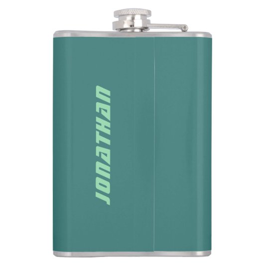 Trinkende Fisch-Nameflasche Flachmann (Rückseite)