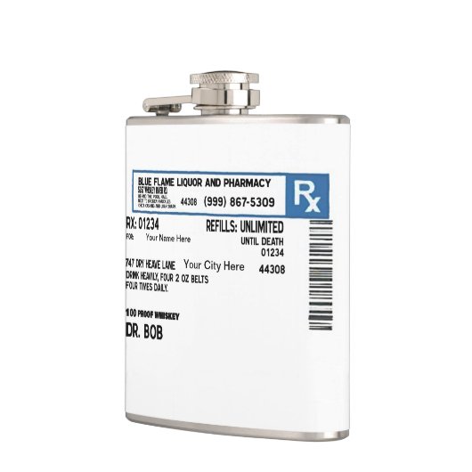 Trinkende Flasche Flachmann (Links)