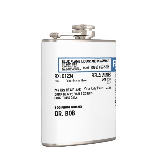 Trinkende Flasche Flachmann (Rechts)