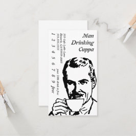 Trinkende Hauptlinie Kunst-Morgen Cuppa Treuekarte