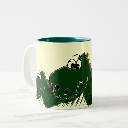 Trinkende Tasse Derbys Dinasour (Vorderseite Links)