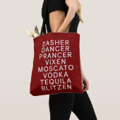Trinkende Weihnachtsfeier Dasher Dancer Tasche (Von Nahem)