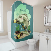 Trinkender Fisch-Name-Duschvorhang Duschvorhang (Beispiel)