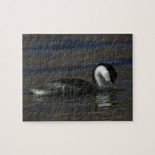 Trinkender Grebe Puzzle (Horizontal)
