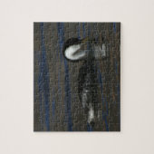 Trinkender Grebe Puzzle (Vertikal)
