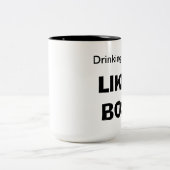 Trinkender Kaffee MÖGEN einen CHEF Zweifarbige Tasse (Mittel)