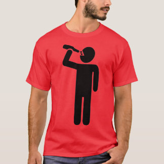 Trinkender Mann T-Shirt
