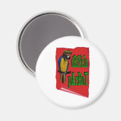 Trinkender Papagei Magnet (Vorderseite/Rückseite)