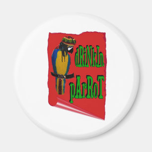 Trinkender Papagei Magnet