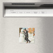 Trinkender Schneemann Vintage Magnet (In Situ (Geschirrspüler))