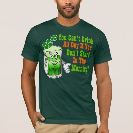 Trinkender Spaß lustiger St. Patricks Tages T-Shirt (Vorderseite)