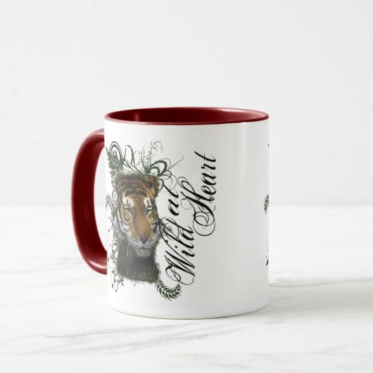 Trinkender Tiger Tasse (Vorderseite Links)