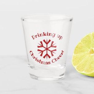 Trinkender Weihnachtsbeifall Schnapsglas