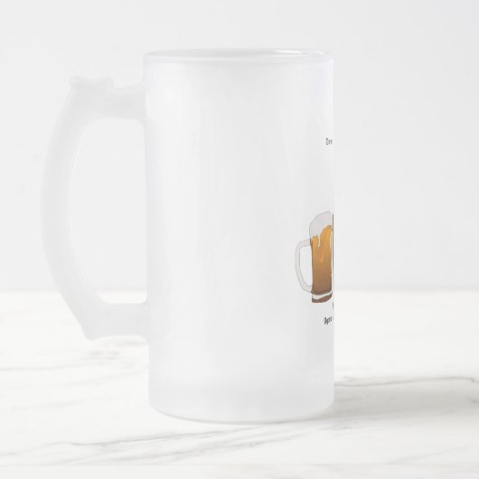 Trinkendes Bier macht Sie Fett nicht! Mattglas Bierglas (Links)