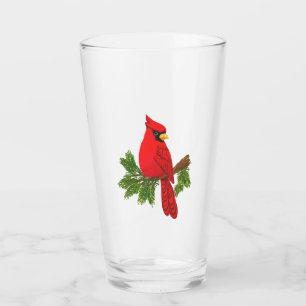 Trinkendes Glas, roter Kardinal, Glaswaren, Glas