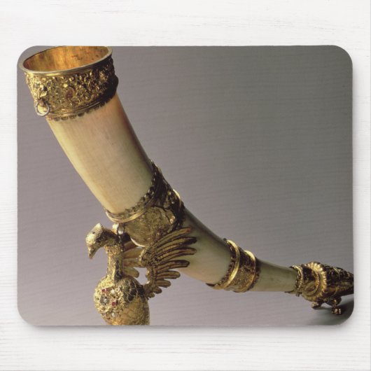 Trinkendes Horn des Elfenbeinstoßzahns mit Mousepad (Vorne)